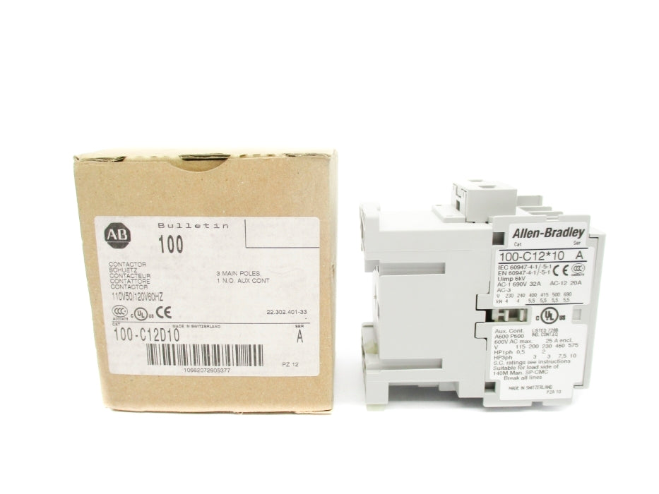 ALLEN BRADLEY 100-C12D10 SER. A 110/120V 32A (BR/WH) NSMP