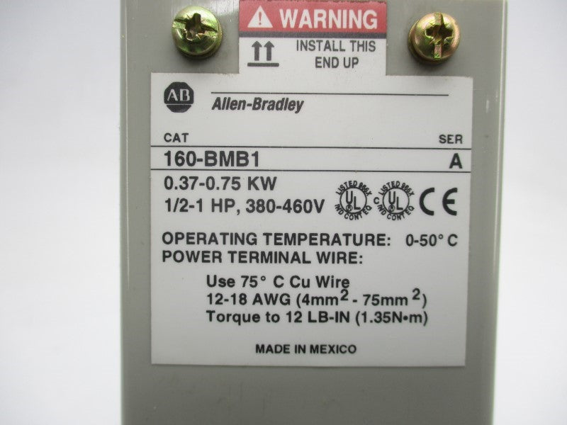 ALLEN BRADLEY 160-BMB1 SER. A 380-460V UNMP
