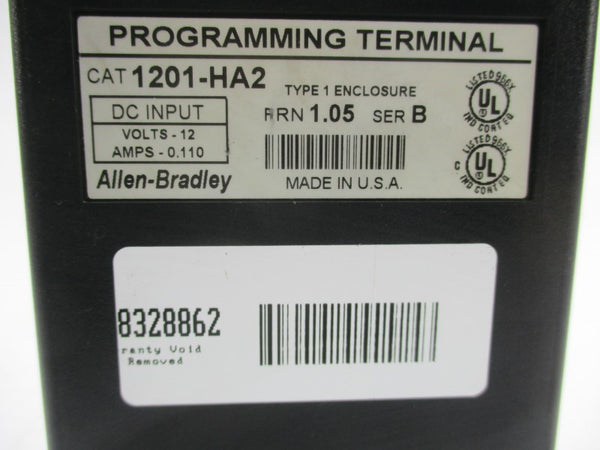 ALLEN BRADLEY 1201-HA2 SER. B F/W 1.05 12VDC 0.110A UNMP