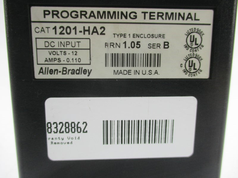 ALLEN BRADLEY 1201-HA2 SER. B F/W 1.05 12VDC 0.110A UNMP