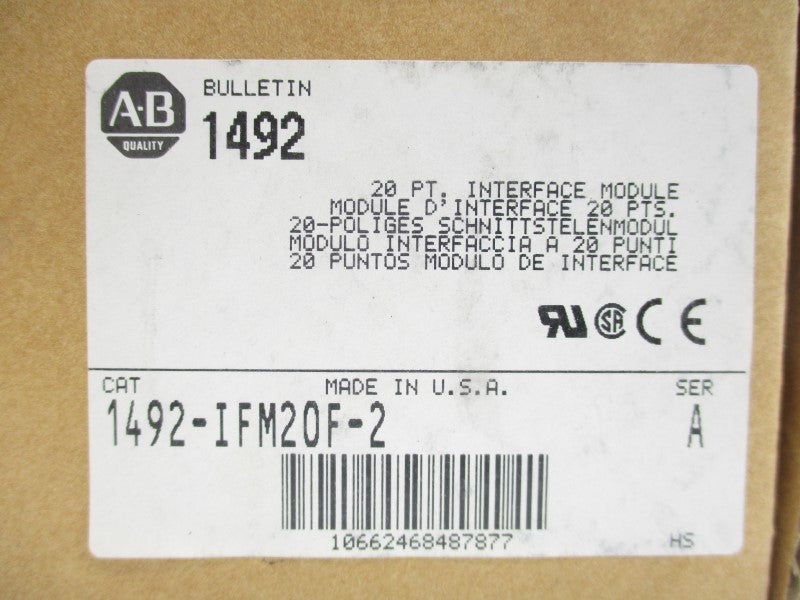 ALLEN BRADLEY 1492-IFM20F-2 SER. A 0-132VAC/DC (BR/WH) NSMP