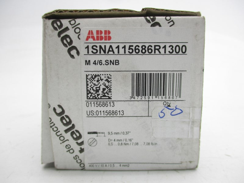 ABB M4/6.SNB 1SNA115686R1300 (PKG OF 50) NSNP