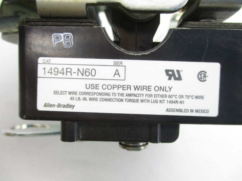ALLEN BRADLEY 1494R-N60 SER. A 575V 60A (BR/WH) NSMP