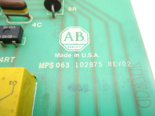 ALLEN BRADLEY 102875 REV. 02 MPS063 UNMP