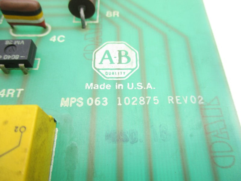 ALLEN BRADLEY 102875 REV. 02 MPS063 UNMP