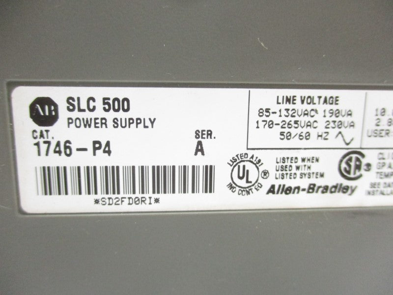 ALLEN BRADLEY 1746-P4 SER. A 170-265VAC (AS PICTURED) UNMP