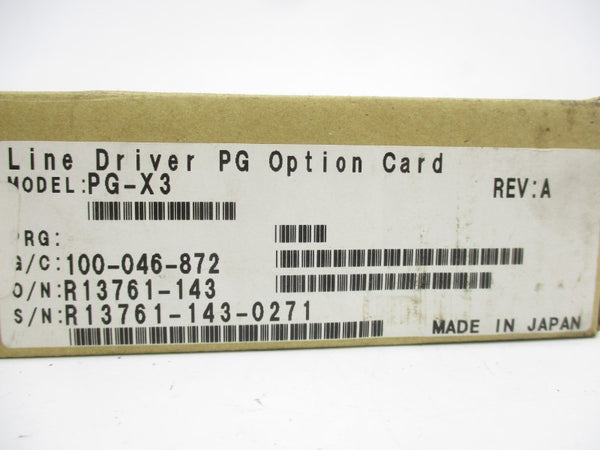 YASKAWA PG-X3 REV. A NSMP