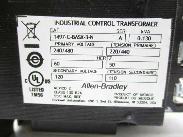 ALLEN BRADLEY 1497-C-BASX-3-N SER. A 240/480V NSNP