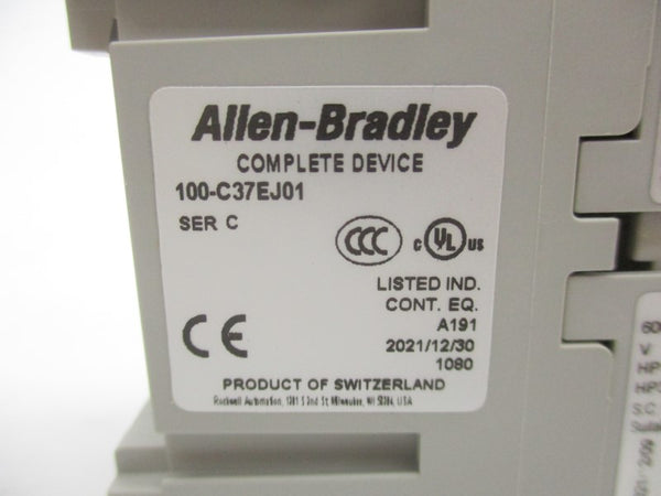 ALLEN BRADLEY 100-C37EJ01 SER. C 24VDC (BR/WH) NSMP