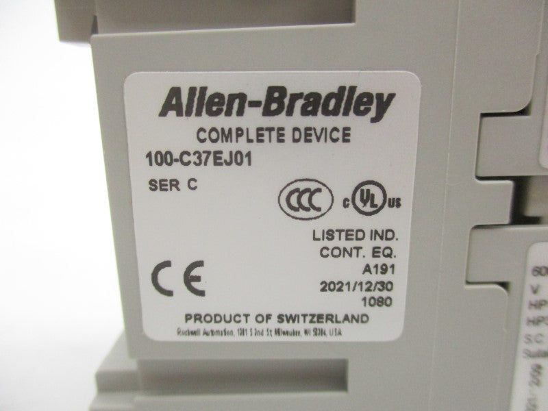 ALLEN BRADLEY 100-C37EJ01 SER. C 24VDC (BR/WH) NSMP