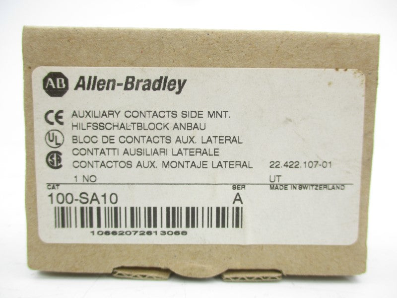 ALLEN BRADLEY 100-SA10 SER. A 600VAC 10A (BR/WH) NSMP