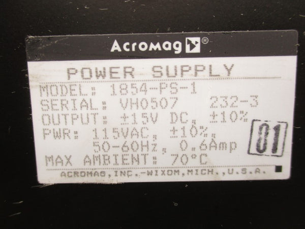 ACROMAG 1854-PS-1 115VAC 0.6A NSNP