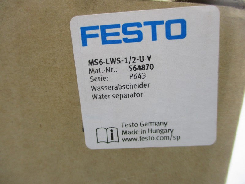 FESTO MS6-LWS-1/2-U-V 564870 NSMP