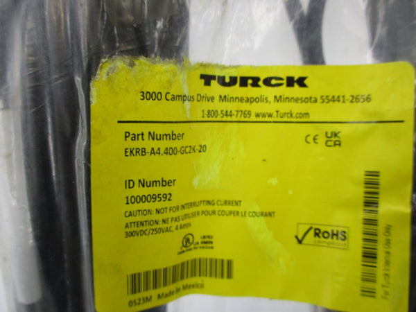 TURCK EKRB-A4.400-GC2K-20 100009592 250VAC 4A NSNP