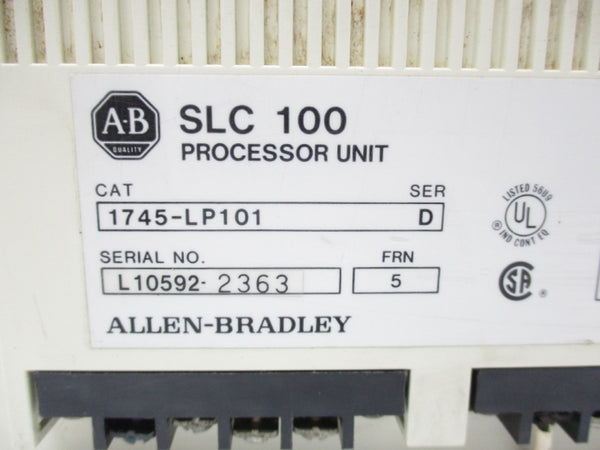 ALLEN BRADLEY 1745-LP101 SER. D F/W 5 85-132VAC UNMP