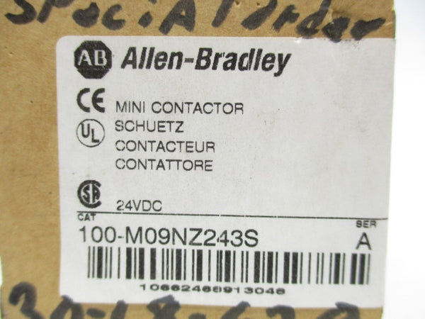ALLEN BRADLEY 100-M09NZ243S SER. A 24VDC 20A (BR/WH) NSMP