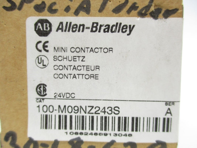 ALLEN BRADLEY 100-M09NZ243S SER. A 24VDC 20A (BR/WH) NSMP