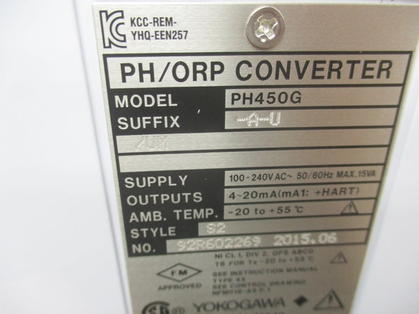 YOKOGAWA PH450G-A-U/UM 100-240VAC NSMP