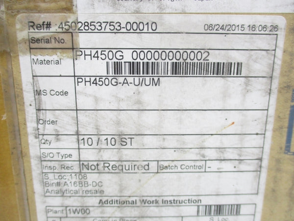 YOKOGAWA PH450G-A-U/UM 100-240VAC NSMP