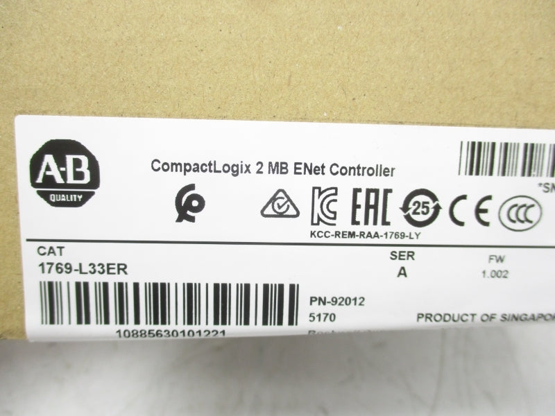 ALLEN BRADLEY 1769-L33ER SER. A F/W 1.002 DATE: 2021 NSFS