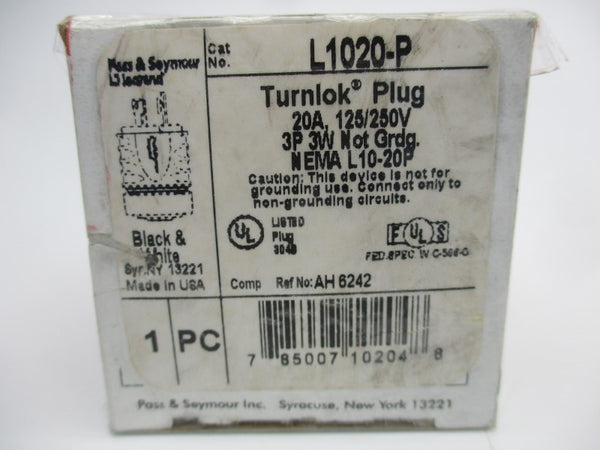 PASS&SEYMOUR L1020-P 125/250V 20A NSMP