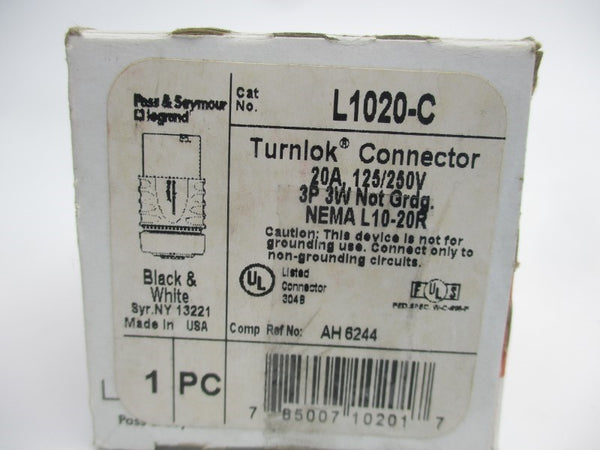 PASS&SEYMOUR L1020-C 125/250V 20A NSMP