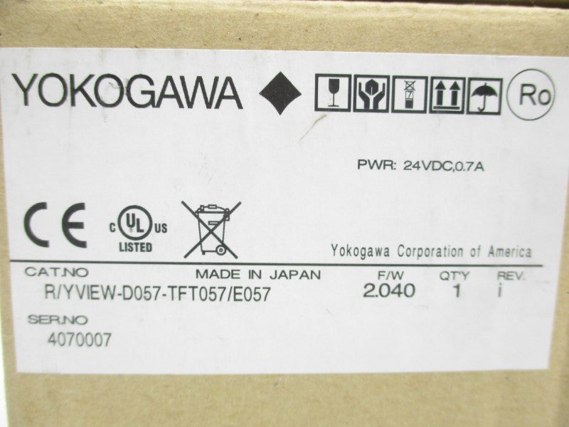YOKOGAWA R/YVIEW-D057-TFT057-E057 24VDC 0.7A NSMP