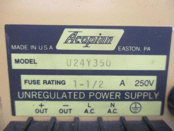 ACOPIAN U24Y350 250V 1-1/2A NSNP