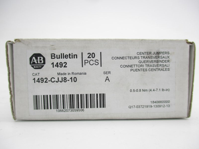 ALLEN BRADLEY 1492-CJJ8-10 SER. A (PKG OF 20) (WH) NSMP