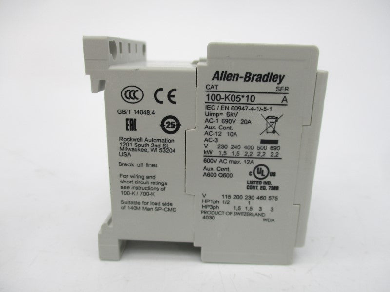 ALLEN BRADLEY 100-K05DJ10 SER. A 24VDC 12A (WH) NSMP