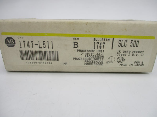 ALLEN BRADLEY 1747-L511 SER. B F/W 6 (WH/YL) NSMP