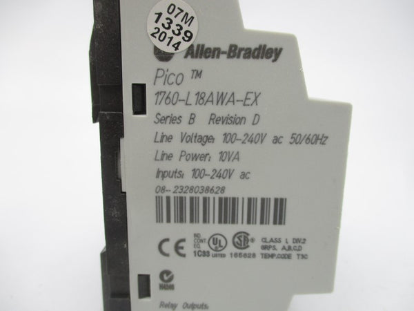 ALLEN BRADLEY 1760-L18AWA-EX SER. B 110-240VAC REV. D NSNP