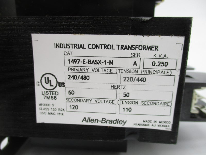 ALLEN BRADLEY 1497-E-BASX-1-N SER. A 480V (BR/WH) NSMP