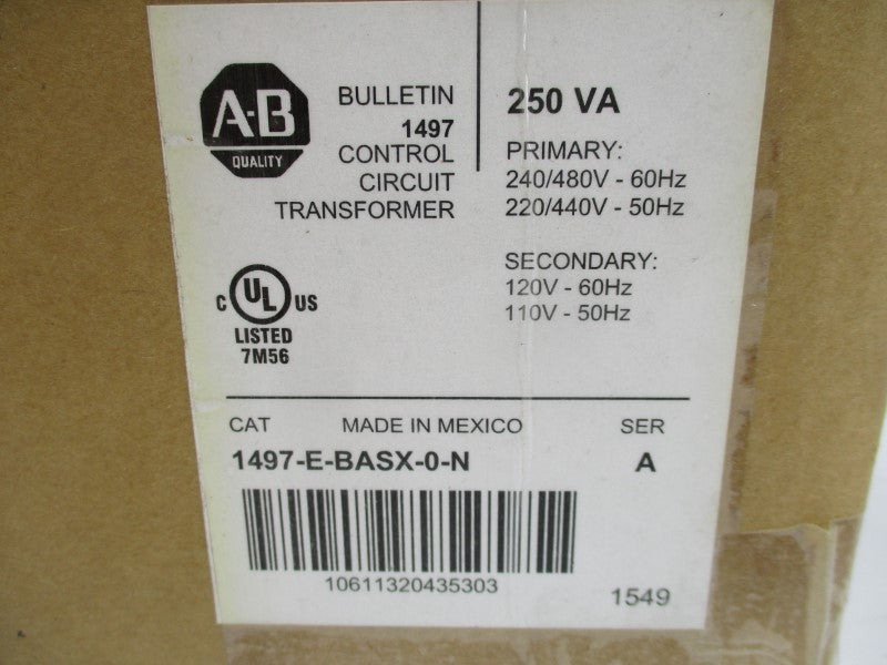 ALLEN BRADLEY 1497-E-BASX-0-N SER. A 480V (BR/WH) NSMP