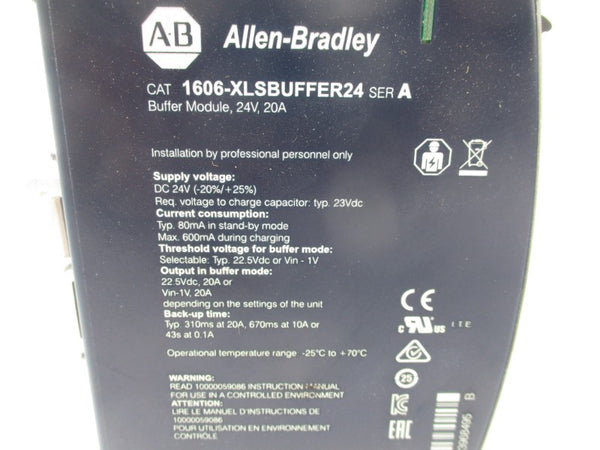 ALLEN BRADLEY 1606-XLSBUFFER24 SER. A 24VDC 20A (WH) NSMP