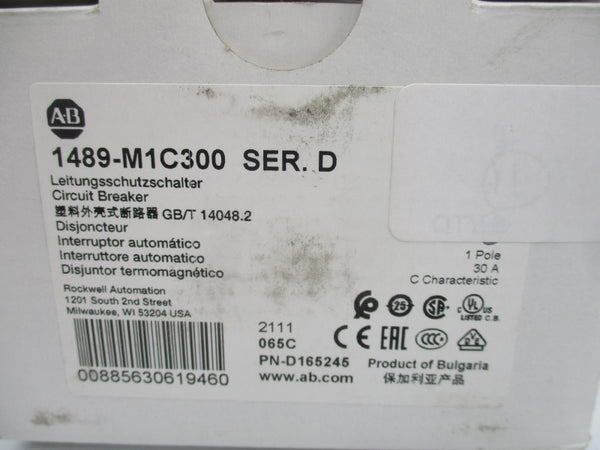 ALLEN BRADLEY 1489-M1C300 SER. D 277VAC 30A (PKG OF 2) NSMP