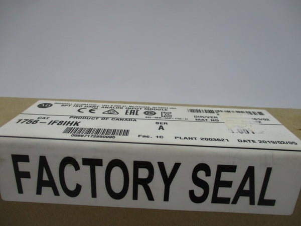 ALLEN BRADLEY 1756-IF8IHK SER. A F/W 1.001 DATE:2019 NSFS