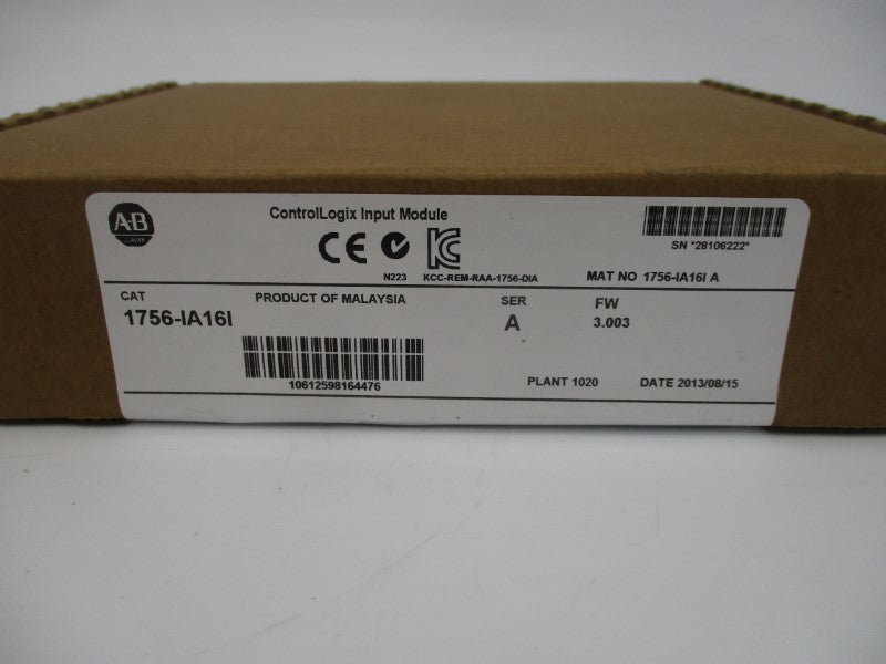 ALLEN BRADLEY 1756-IA16I SER. A F/W 3.003 DATE:2013 NSFS