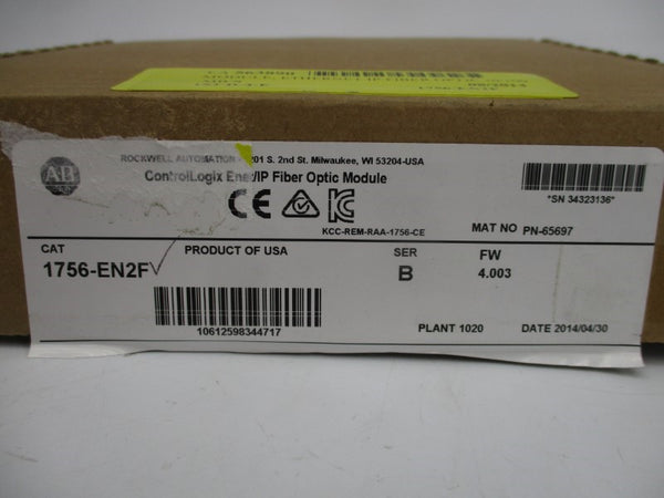 ALLEN BRADLEY 1756-EN2F SER. B F/W 4.003 5.1VDC NSMP