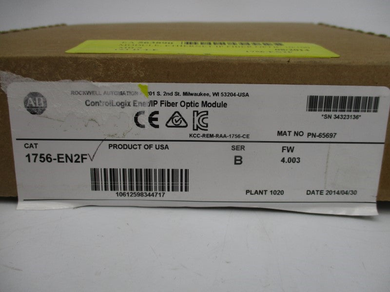 ALLEN BRADLEY 1756-EN2F SER. B F/W 4.003 5.1VDC NSMP