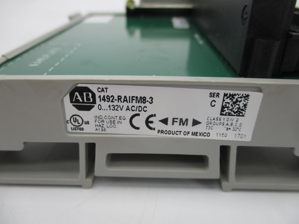 ALLEN BRADLEY 1492-RAIFM8-3 SER. C 0-132VAC/DC (BR/WH) NSMP