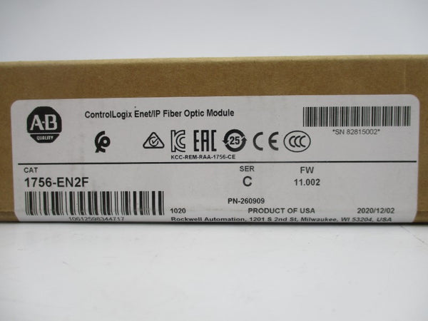 ALLEN BRADLEY 1756-EN2F SER. C F/W 11.002 DATE: 2020 NSFS
