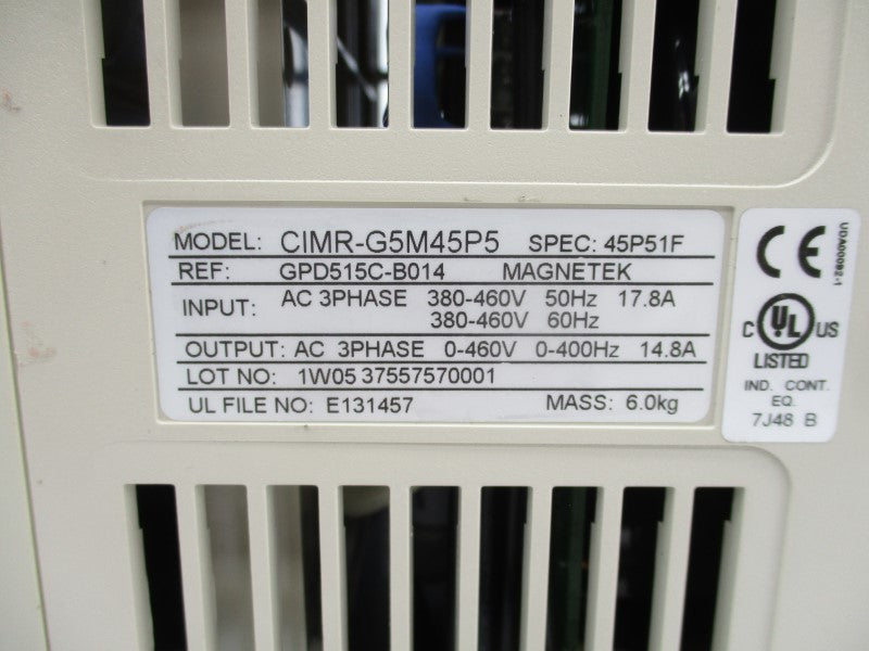 YASKAWA CIMR-G5M45P5 45P51F 380-460V 17.8A NSNP