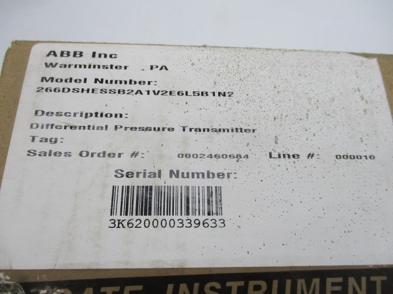 ABB 266DSHESSB2A1V2E6L5B1N2 NSFS