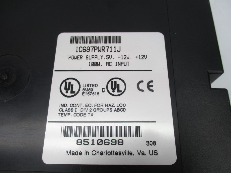 GE FANUC IC697PWR711J 120/240VAC 1.4/0.7A NSNP