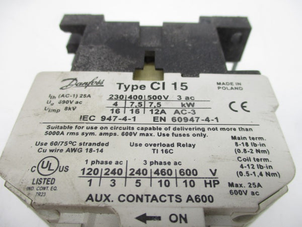DANFOSS CI15 220/240V UNMP