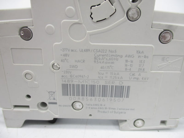 ALLEN BRADLEY 1489-M1C150 SER. D 277V 15A NSNP