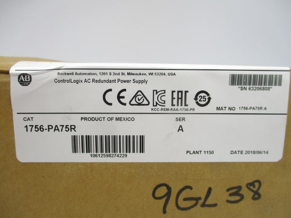 ALLEN BRADLEY 1756-PA75R SER. A DATE:2018 NSFS