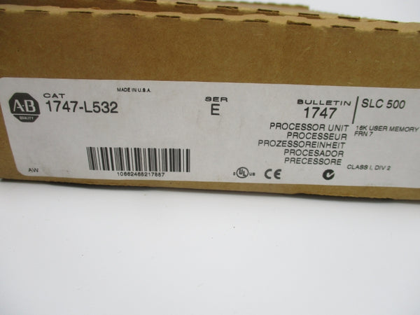 ALLEN BRADLEY 1747-L532 SER. E F/W 7 24VDC NSMP