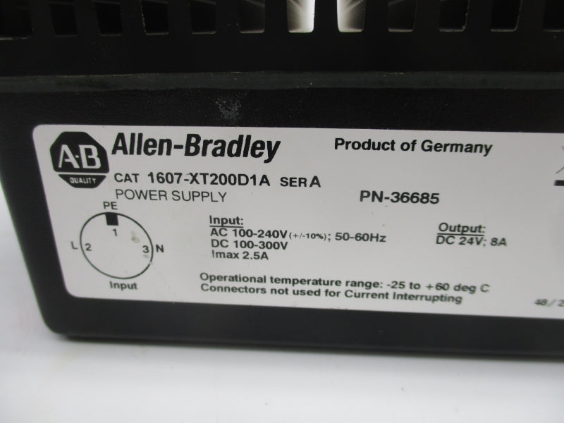 ALLEN BRADLEY 1607-XT200D1A SER. A 100-240VAC 2.5A (AS PICTURED) UNMP